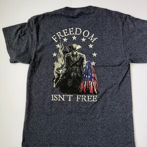 Freedom Isn't Free Graphic T-Shirt - Charcoal